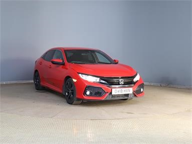 HONDA CIVIC 1.0 VTEC Turbo SR 5dr Petrol - RED - OW18HXN - 5 Door Hatchback