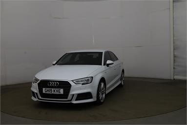 AUDI A3 35 TFSI S Line 4dr S Tronic Petrol - WHITE - GH19KVE - 4 Door Saloon