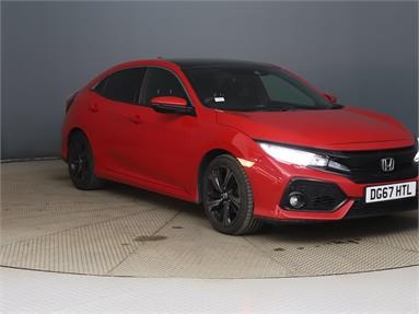 HONDA CIVIC 1.0 VTEC Turbo EX 5dr Petrol - RED - DG67HTL - 5 Door Hatchback