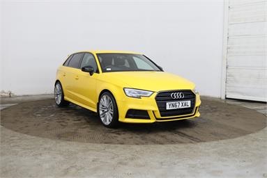 AUDI A3 1.5 TFSI Black Edition 5dr S Tronic Petrol - YELLOW - YN67XAL - 5 Door Hatchback