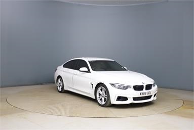 BMW 4 SERIES 420d [190] M Sport 5dr Auto [Professional Media] Diesel - WHITE - WX68UCU - 4 Door Coupe