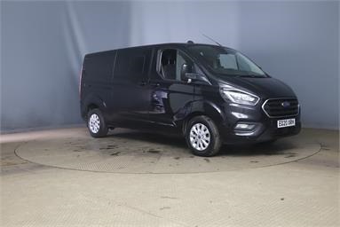 FORD TRANSIT CUSTOM 320 L2 DIESEL FWD 2.0 EcoBlue 185ps Low Roof D/Cab Limited Van Diesel - BLACK - EO20XRH - 2 Door Panel Van