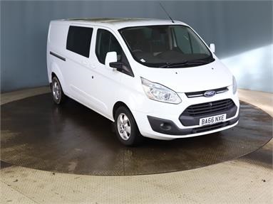 FORD TRANSIT CUSTOM 290 L2 DIESEL FWD 2.2 TDCi 125ps Low Roof D/Cab Limited Van Diesel - WHITE - BA66NXE - 6 Door Panel Van