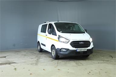 FORD TRANSIT CUSTOM 320 L1 DIESEL FWD 2.0 EcoBlue 105ps Low Roof D/Cab Leader Van Diesel - WHITE - YS69UGV - 6 Door Window Van