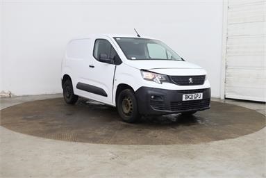 PEUGEOT PARTNER STANDARD DIESEL 1000 1.5 BlueHDi 100 Professional Van Diesel - WHITE - BK21GPJ - 5 Door Panel Van