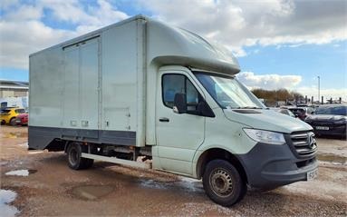 MERCEDES-BENZ SPRINTER 516 CDI ENCLOSED CAR TRANSPORTER Diesel - GREEN - YF20FKZ - Beavertail Body (Vehicle Recovery)