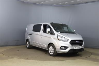 FORD TRANSIT CUSTOM 320 L2 DIESEL FWD 2.0 EcoBlue 130ps Low Roof D/Cab Limited Van Auto Diesel - SILVER - PF73XFX - 6 Door Panel Van