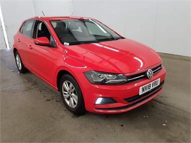 VOLKSWAGEN POLO 1.0 SE 5dr Petrol - RED - NV18VRU - 5 Door Hatchback