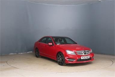 MERCEDES-BENZ C CLASS C180 BlueEFFICIENCY AMG Sport Plus 4dr Auto Petrol - RED - YC62NUE - 4 Door Saloon