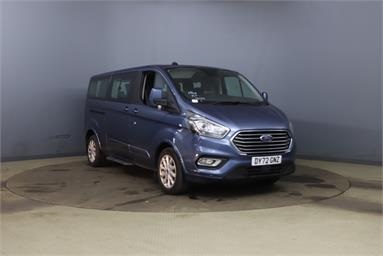 FORD TOURNEO CUSTOM L2 DIESEL FWD 2.0 EcoBlue 130ps L/R 8 Seater Titanium Auto Diesel - BLUE - DY72GNZ - Bus (Mini Less 18 seats)