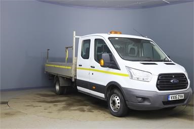FORD TRANSIT 350 L3 DIESEL RWD 2.2 TDCi 125ps Double Cab Dropside Diesel - WHITE - VX16ZYH - 4 Door Dropside Body