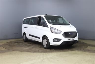 FORD TOURNEO CUSTOM L2 DIESEL FWD 2.0 EcoBlue 130ps Low Roof 9 Seater Diesel - WHITE - YM70WPA - Bus (Mini Less 18 seats)