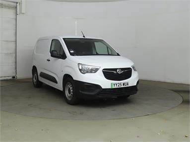 VAUXHALL COMBO CARGO L1 ELECTRIC 2300 100kW Prime 50kWh H1 Van Auto H1 L1 Electric - WHITE - YY25WUA - 5 Door Panel Van