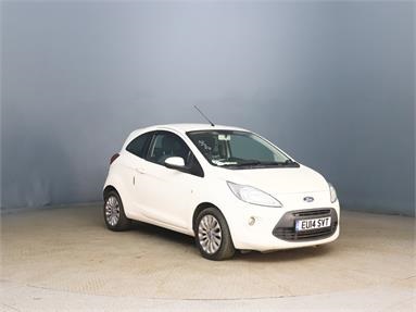 FORD KA 1.2 Zetec 3dr [Start Stop] Petrol - WHITE - EU14SVT - 3 Door Hatchback