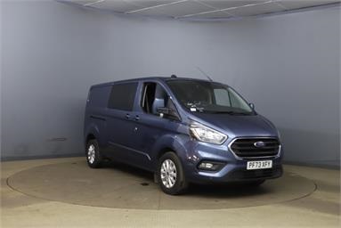 FORD TRANSIT CUSTOM 320 L2 DIESEL FWD 2.0 EcoBlue 130ps Low Roof D/Cab Limited Van Auto Diesel - BLUE - PF73XFY - 6 Door Panel Van