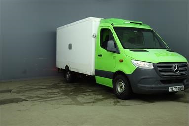 MERCEDES-BENZ SPRINTER 314CDI L2 DIESEL FWD 3.5t Progressive Chassis Cab Diesel - GREEN - YL70DBO - 2 Door Fridge Box Van Body