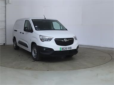 VAUXHALL COMBO CARGO L2 ELECTRIC 2300 100kW Prime 50kWh H1 Van Auto Electric - WHITE - DE25VYD - 6 Door Panel Van
