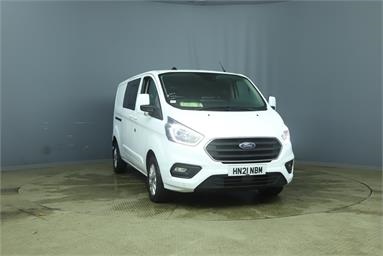 FORD TRANSIT CUSTOM 320 L2 DIESEL FWD 2.0 EcoBlue 130ps Low Roof D/Cab Limited Van Diesel - WHITE - HN21NBM - 6 Door Panel Van