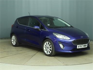 FORD FIESTA 1.0 EcoBoost Titanium 5dr Petrol - Blue - AY67MWW - 5 Door Hatchback