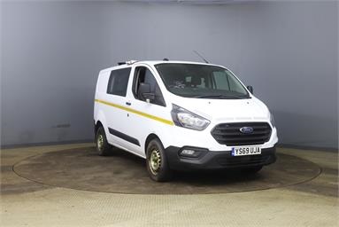 FORD TRANSIT CUSTOM 320 L1 DIESEL FWD 2.0 EcoBlue 105ps Low Roof D/Cab Leader Van Diesel - WHITE - YS69UJA - 5 Door Window Van