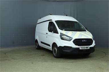 FORD TRANSIT CUSTOM 320 L2 DIESEL FWD 2.0 TDCi 130ps High Roof Van Diesel - WHITE - YK68WWE - 5 Door Panel Van