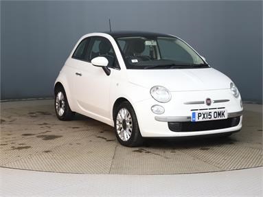 FIAT 500 1.2 Lounge 3dr [Start Stop] Petrol - White - PX15OMK - 3 Door Hatchback