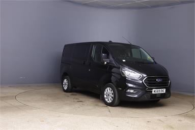 FORD TRANSIT CUSTOM 320 L1 DIESEL FWD 2.0 EcoBlue 130ps Low Roof D/Cab Limited Van Diesel - BLACK - WG69DVC - 6 Door Panel Van