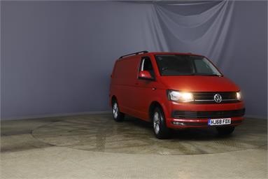 VOLKSWAGEN TRANSPORTER T32 SWB DIESEL 2.0 TDI BMT 150 Highline Van Diesel - RED - HJ68FDX - 5 Door Window Van