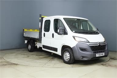 CITROEN RELAY 35 L3 DIESEL 2.0 BlueHDi Crew Cab Tipper 160ps Plus Diesel - WHITE - FV68MWG - 4 Door Tipper Body