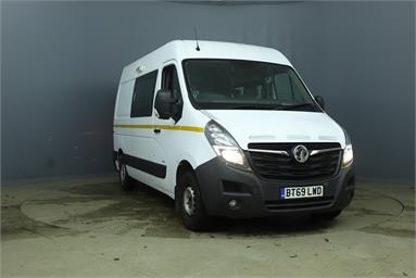 VAUXHALL MOVANO 3500 L2 DIESEL FWD 2.3 Turbo D 135ps H2 Van Diesel - WHITE - BT69LWD - 5 Door Messing Unit