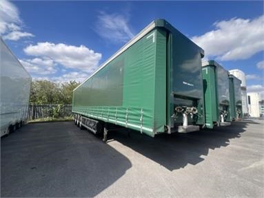 SDC 13.6M CURTAIN SIDE 4M TRI/AIR  SAF DRUM Not Applicable - GREEN - C416539 - 2 Door Trailer