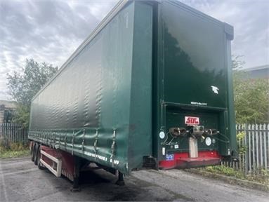 SDC 13.6M CURTAIN SIDE 4M TRI/AIR  SAF DRUM Not Applicable - GREEN - C435219 - 2 Door Trailer