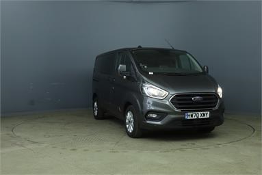 FORD TRANSIT CUSTOM 300 L1 DIESEL FWD 2.0 EcoBlue 130ps Low Roof D/Cab Limited Van Auto Diesel - GREY - HW70XMY - 6 Door Window Van