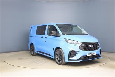 FORD TRANSIT CUSTOM 320 L1 PETROL FWD 2.5 PHEV 232ps H1 Double Cab Van MS-RT Auto Petrol PHEV - BLUE - BK26UHG - 6 Door Panel Van