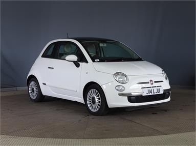 FIAT 500 1.2 Lounge 3dr Petrol - WHITE - SB62OJM - 3 Door Hatchback