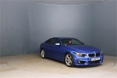 BMW 4 SERIES 420d [190] M Sport 2dr Auto [Professional Media] Diesel - BLUE - RJ18GVU - 2 Door Coupe