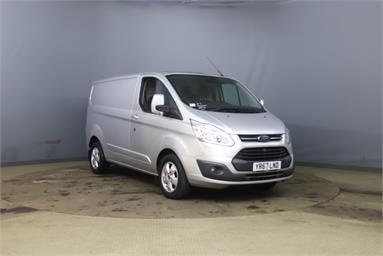 FORD TRANSIT CUSTOM 270 L1 DIESEL FWD 2.0 TDCi 130ps Low Roof Limited Van Diesel - SILVER - YR67LND - 5 Door Panel Van