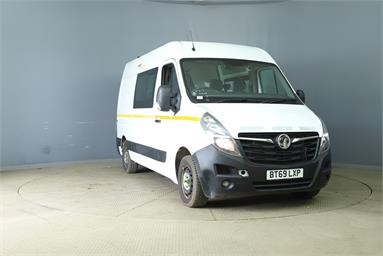 VAUXHALL MOVANO 3500 L2 DIESEL FWD 2.3 Turbo D 135ps H2 Van Diesel - WHITE - BT69LXP - 5 Door Panel Van