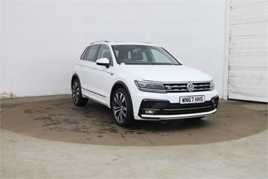 VOLKSWAGEN TIGUAN 2.0 BiTDi 240 4Motion R-Line 5dr DSG Diesel - WHITE - WN67HHS - 5 Door Estate