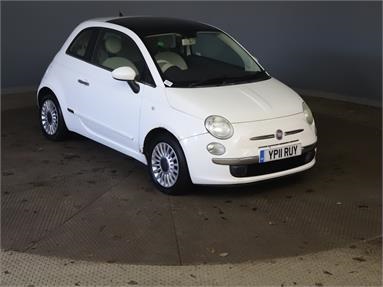 FIAT 500 1.2 Lounge 3dr [Start Stop] Petrol - WHITE - YP11RUY - 3 Door Hatchback
