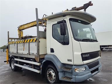 DAF LF55.170 4X2 DAY 13-TON POLE ERECTION UNIT REAR CRANE & AUGER 3 Seats Alloy Body Day cab Steel Susp 13ft Diesel - WHITE - BX02GZA - 2 Door Specialist Body / Unit