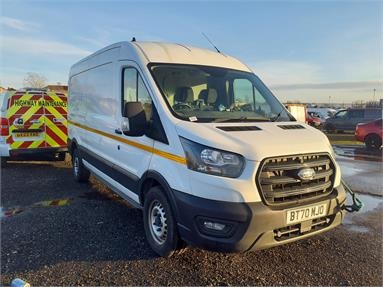 FORD TRANSIT 350 L3 DIESEL FWD 2.0 EcoBlue 130ps H2 Leader Van Diesel - WHITE - BT70MJO - 5 Door Panel Van