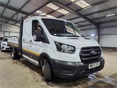 FORD TRANSIT 350 L4 DIESEL RWD 2.0 EcoBlue 130ps Leader Premium D/Cab Dropside Diesel - WHITE - MW72ZFL - 4 Door Dropside Body