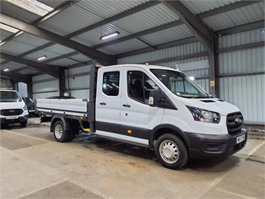FORD TRANSIT 350 L4 DIESEL RWD 2.0 EcoBlue 130ps Leader Premium D/Cab Dropside Diesel - WHITE - MW72XMG - 4 Door Dropside Body