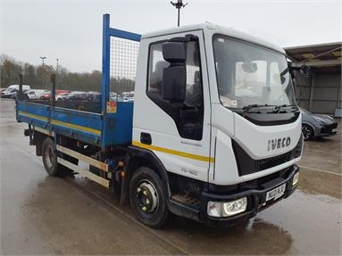 IVECO EUROCARGO 75.160 4X2 DAY EURO 6 TIPPER 3 Seats Steel Body Day cab Steel Susp Diesel - WHITE - NU21WJD - 2 Door Tipper Body