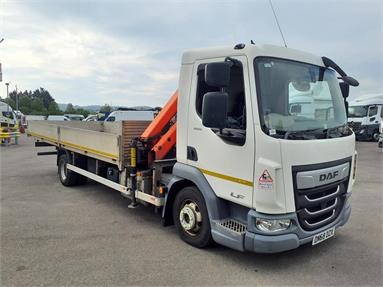 DAF LF180 4X2 DAY EURO 6 DROPSIDE CRANE 3 Seats Alloy Body Day cab Steel Susp 19.5ft Diesel - WHITE - DN68DZX - 2 Door Dropside Body