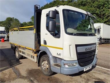 DAF LF150 4X2 DAY EURO 6 DROPSIDE 3 Seats Steel Body Day cab Steel Susp 13ft Diesel - WHITE - DP17XMV - 2 Door Dropside Body