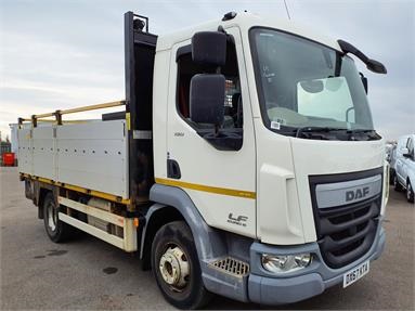 DAF LF150 4X2 DAY EURO 6 DROPSIDE 3 Seats Alloy Body Day cab Steel Susp 13ft Diesel - WHITE - DX67KTA - 2 Door Dropside Body