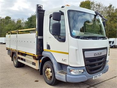 DAF LF150 4X2 DAY EURO 6 DROPSIDE 3 Seats Alloy Body Day cab Steel Susp 13ft Diesel - WHITE - DX67KSJ - 2 Door Dropside Body