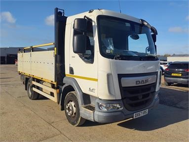 DAF LF150 4X2 DAY EURO 6 DROPSIDE 3 Seats Steel Susp 13ft Diesel - WHITE - DX67KRG - 2 Door Dropside Body